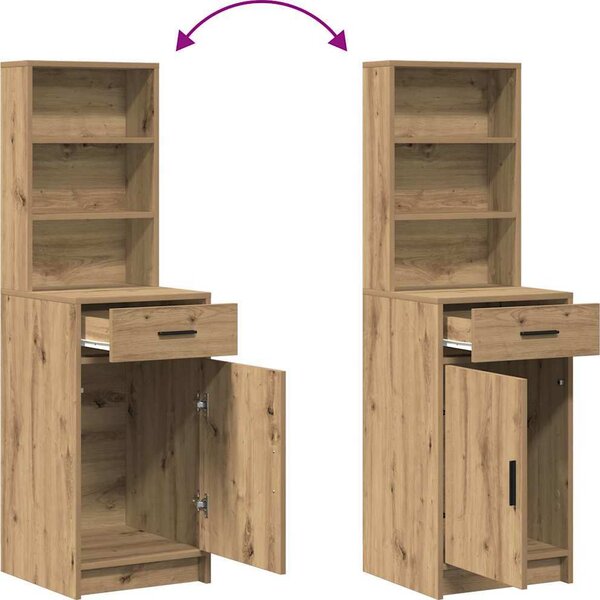 VidaXL Kosmetický stůl 2 ks 78,5 x 41 x 135 cm Kompozitní dřevo [3334271] Barva: Bílá
