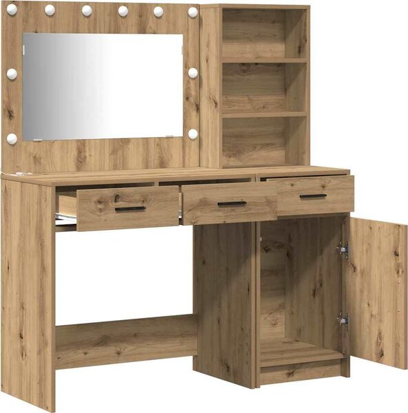 VidaXL Kosmetický stůl 2 ks 78,5 x 41 x 135 cm Kompozitní dřevo [3334271] Barva: Bílá
