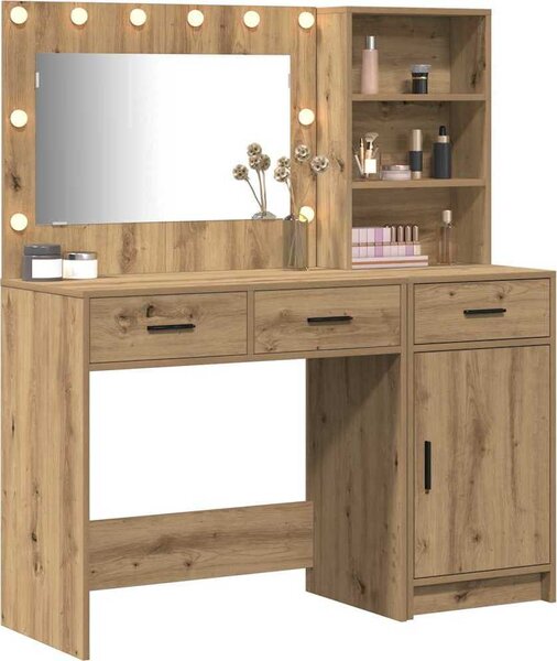 VidaXL Kosmetický stůl 2 ks 78,5 x 41 x 135 cm Kompozitní dřevo [3334271] Barva: Bílá