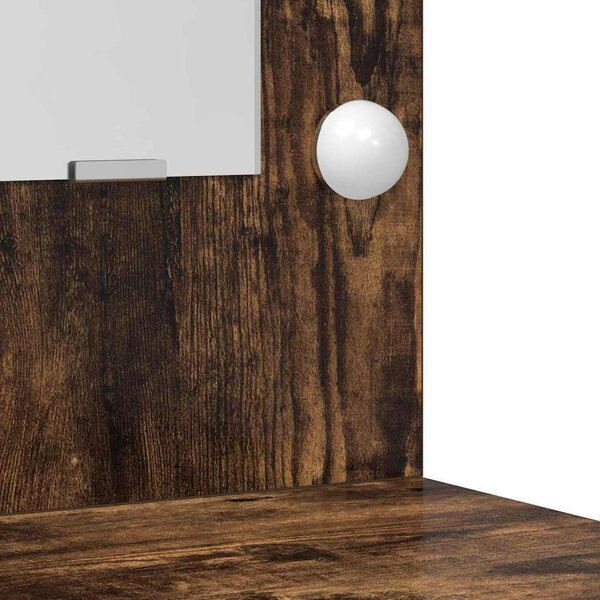 VidaXL Sada toaletního stolku s LED 3 ks Kompozitní dřevo [3334294] Barva: dub sonoma