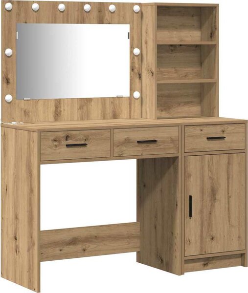 VidaXL Kosmetický stůl 2 ks 78,5 x 41 x 135 cm Kompozitní dřevo [3334271] Barva: Bílá