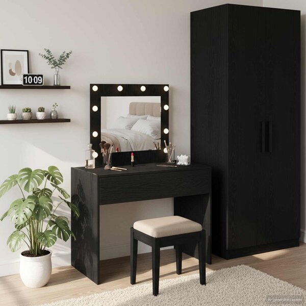 VidaXL Kosmetický stůl 83 x 40 x 70 cm Kompozitní dřevo [865232] Barva: Černý dub