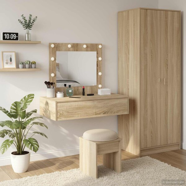VidaXL Kosmetický stůl 83 x 40 x 70 cm Kompozitní dřevo [865232] Barva: Černý dub