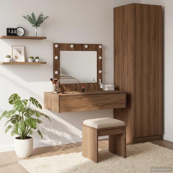 VidaXL Kosmetický stůl 83 x 40 x 70 cm Kompozitní dřevo [865232] Barva: Černý dub