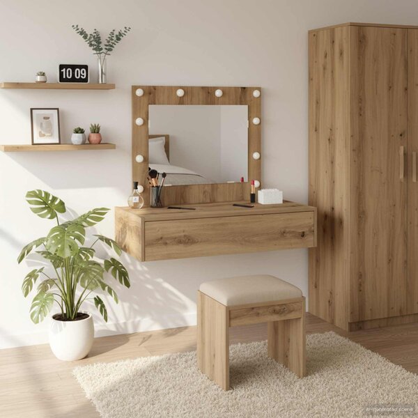 VidaXL Kosmetický stůl 83 x 40 x 70 cm Kompozitní dřevo [865232] Barva: Černý dub