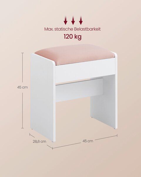 TABURET, textil, kompozitní dřevo, 45/45/28,6 cm Boxxx - Taburety, Online Only