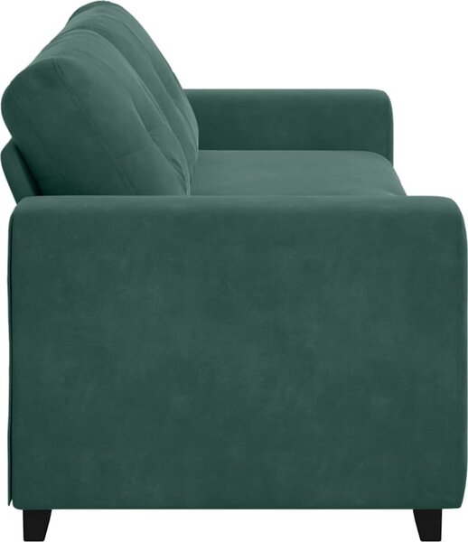 VidaXL 3-místné sofa 220 cm samet [4105136] Barva: Tmavě šedá