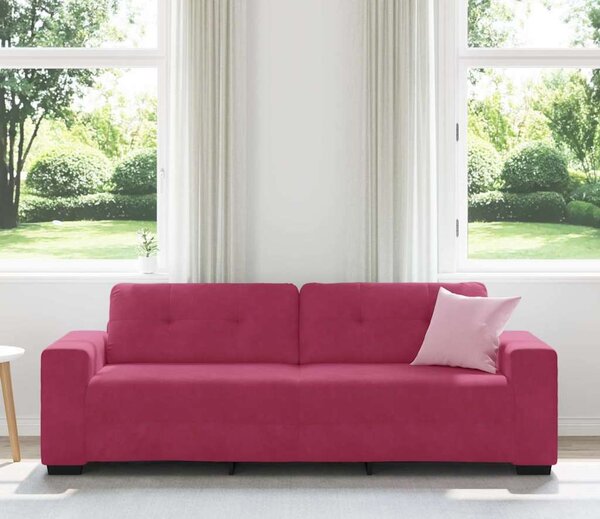 VidaXL 3-místné sofa 220 cm samet [4105136] Barva: Tmavě šedá
