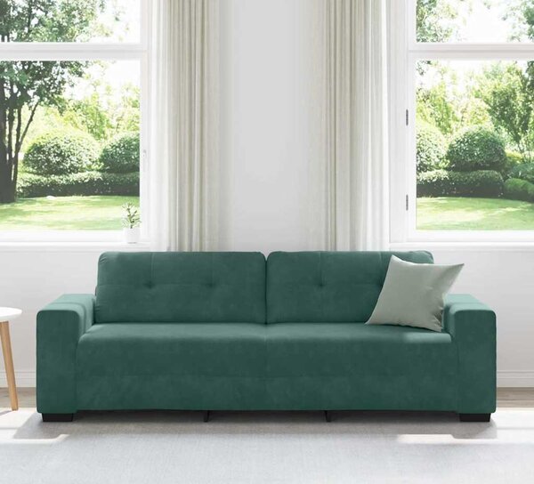 VidaXL 3-místné sofa 220 cm samet [4105136] Barva: Tmavě šedá