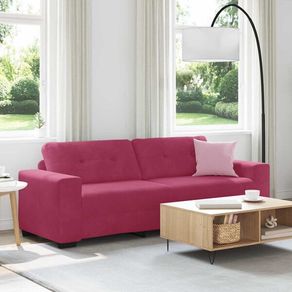 VidaXL 3-místné sofa 220 cm samet [4105136] Barva: Tmavě šedá