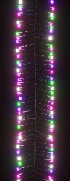 VidaXL Světelný LED řetěz trs se 2 000 LED diodami modrý PVC [343245] Barva: Teplá bílá a tmavě zelená
