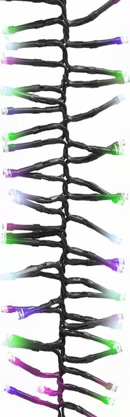 VidaXL Světelný LED řetěz trs se 2 000 LED diodami modrý PVC [343245] Barva: Teplá bílá a tmavě zelená