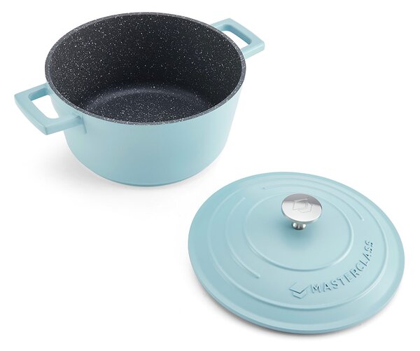 Hrnec MasterClass 20 cm 2,5 l indukční nepřilnavý pastelově modrý MCMCRD20SKY