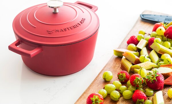 Hrnec MasterClass 20 cm 2,5 l indukční nepřilnavý červený MCMCRD20RED