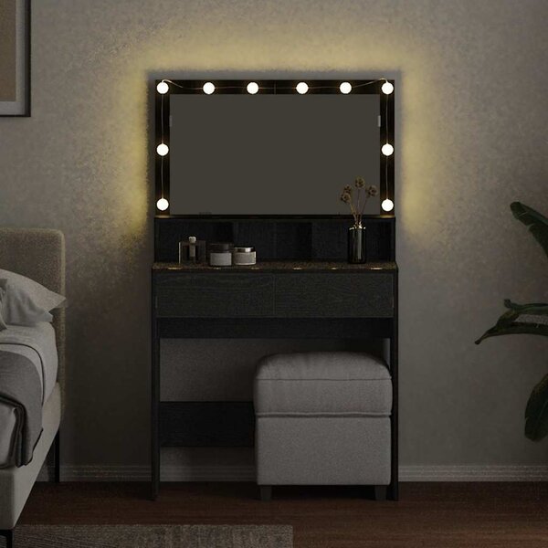 VidaXL Toaletní stolek s LED 80 x 41 x 134,5 cm [871539] Barva: dub artisan