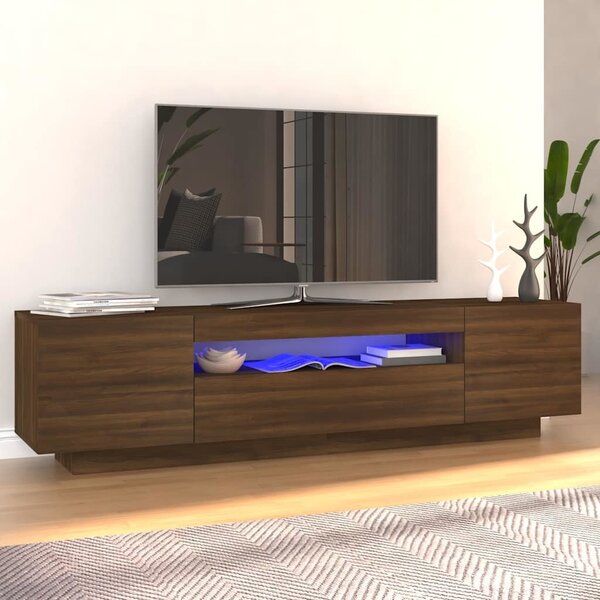 VidaXL TV stolek s LED 160 x 35 x 40 cm kompozitní dřevo [861103] Barva: dub artisan