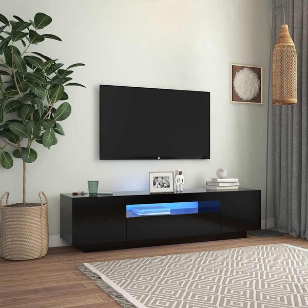 VidaXL TV stolek s LED 160 x 35 x 40 cm kompozitní dřevo [861103] Barva: dub artisan