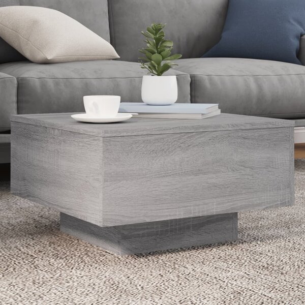 VidaXL Konferenční stolek s LED osvětlením 55 x 55 x 31 cm [862996] Barva: dub artisan