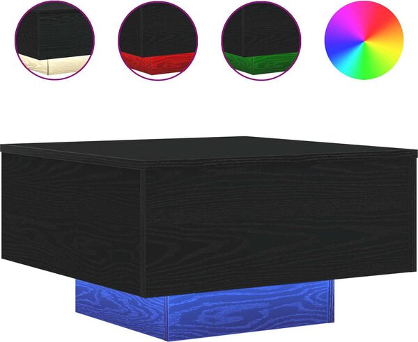 VidaXL Konferenční stolek s LED osvětlením 55 x 55 x 31 cm [862996] Barva: dub artisan