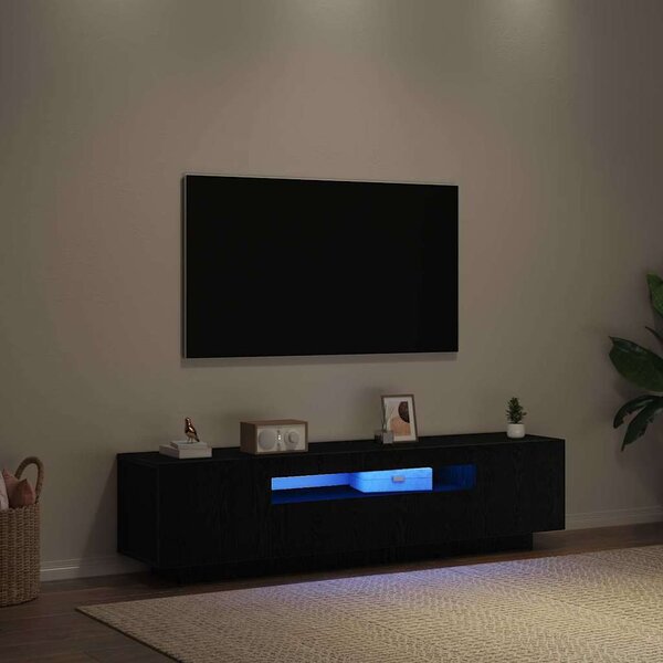 VidaXL TV stolek s LED 160 x 35 x 40 cm kompozitní dřevo [861103] Barva: dub artisan