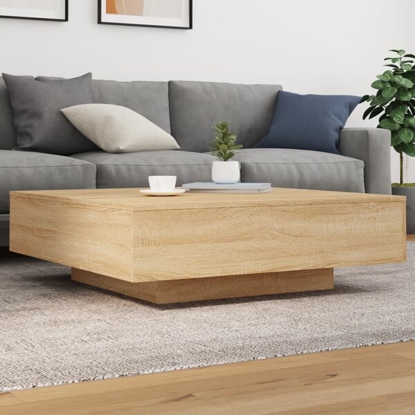VidaXL Konferenční stolek s LED osvětlením 100x100x31 cm [863008] Barva: dub artisan
