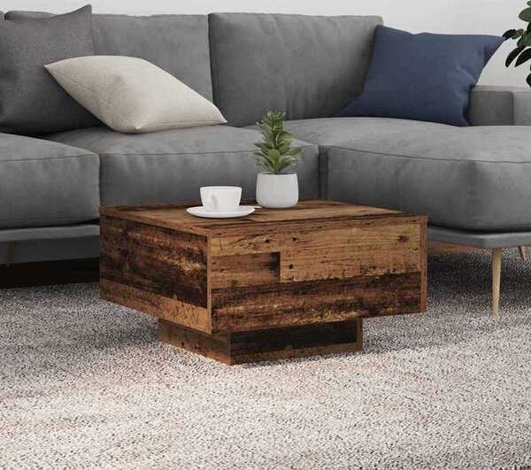VidaXL Konferenční stolek s LED osvětlením 55 x 55 x 31 cm [862996] Barva: dub artisan