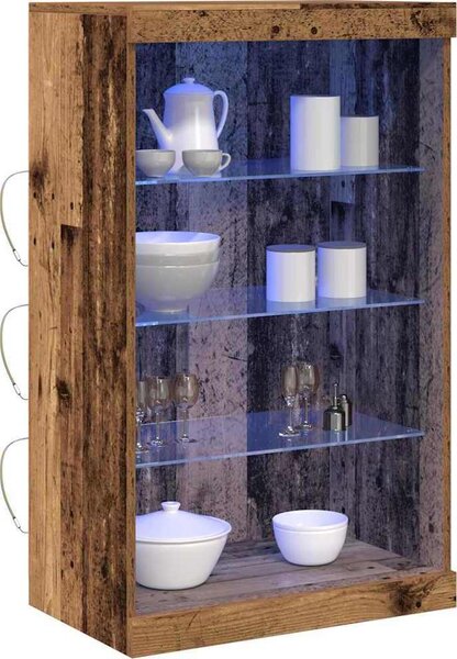 VidaXL Příborník s LED osvětlením 60,5 x 37 x 100 cm [863045] Barva: dub artisan