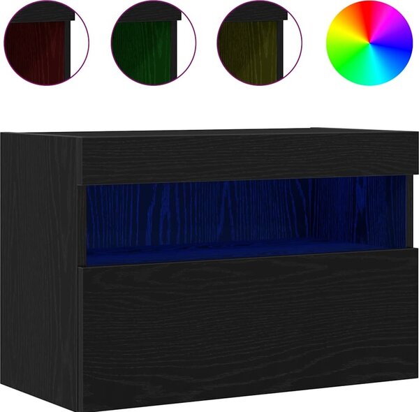 VidaXL Nástěnné TV skříňky s LED osvětlením 2 ks 60 x 30 x 40 cm [862211] Barva: Staré dřevo