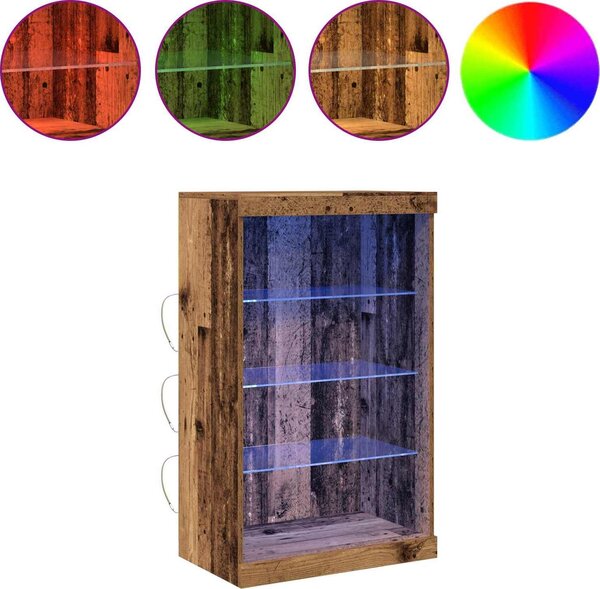 VidaXL Příborník s LED osvětlením 60,5 x 37 x 100 cm [863045] Barva: dub artisan