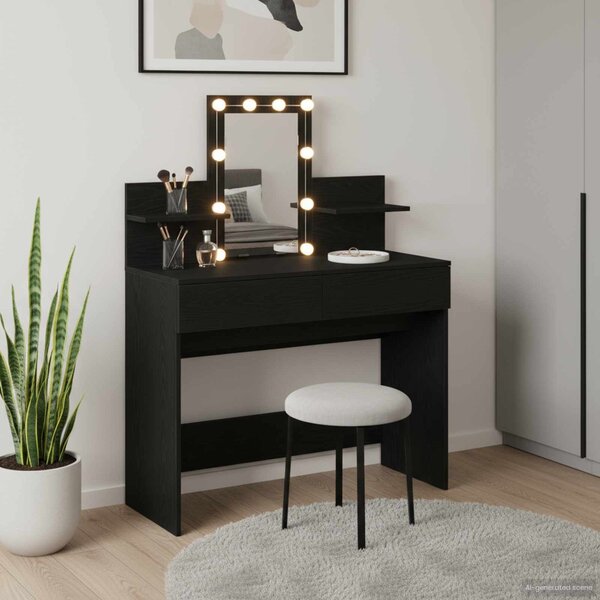 VidaXL Toaletní stolek s LED 100 x 40 x 130 cm [868852] Barva: dub artisan