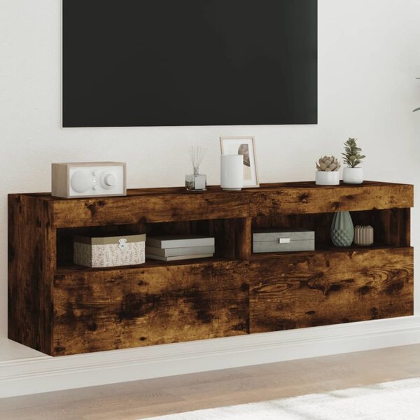 VidaXL Nástěnné TV skříňky s LED osvětlením 2 ks 60 x 30 x 40 cm [862211] Barva: Staré dřevo