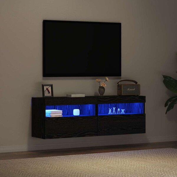 VidaXL Nástěnné TV skříňky s LED osvětlením 2 ks 60 x 30 x 40 cm [862211] Barva: Staré dřevo