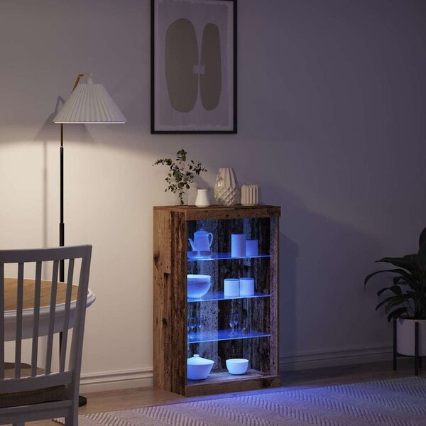 VidaXL Příborník s LED osvětlením 60,5 x 37 x 100 cm [863045] Barva: dub artisan