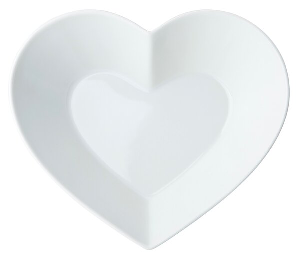 Servírovací miska Mikasa tvaru Srdce, 21 x 19 cm bílý porcelán MKCHHRTBLRG
