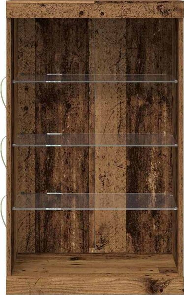 VidaXL Příborník s LED osvětlením 60,5 x 37 x 100 cm [863045] Barva: dub artisan