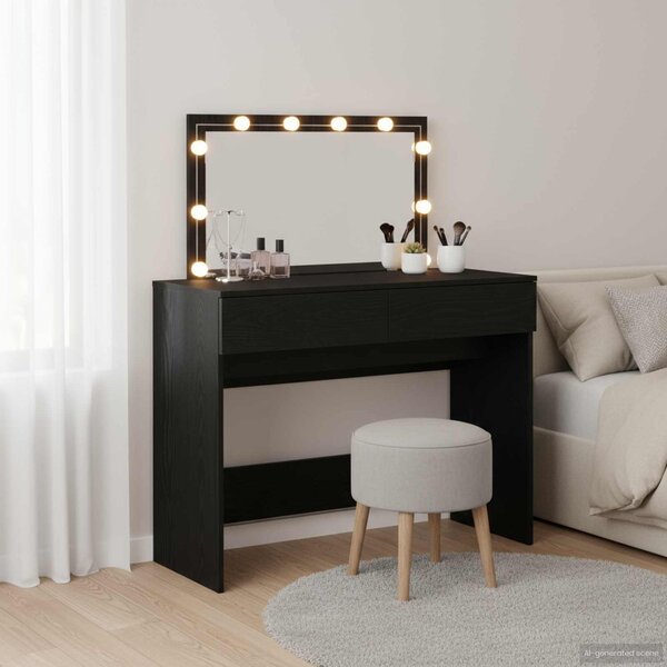 VidaXL Toaletní stolek s LED 100 x 40 x 120 cm [868862] Barva: Černý dub
