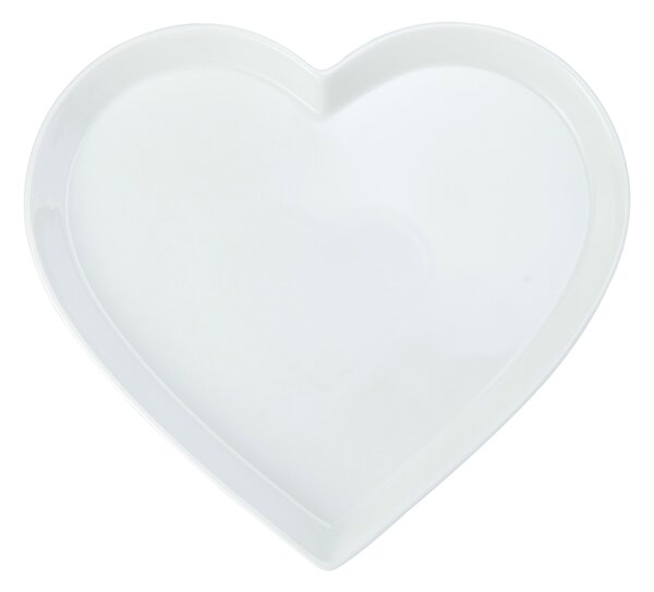 Servírovací miska Mikasa tvaru Srdce, 30 x 29 cm bílý porcelán MKCHHRTPLAT