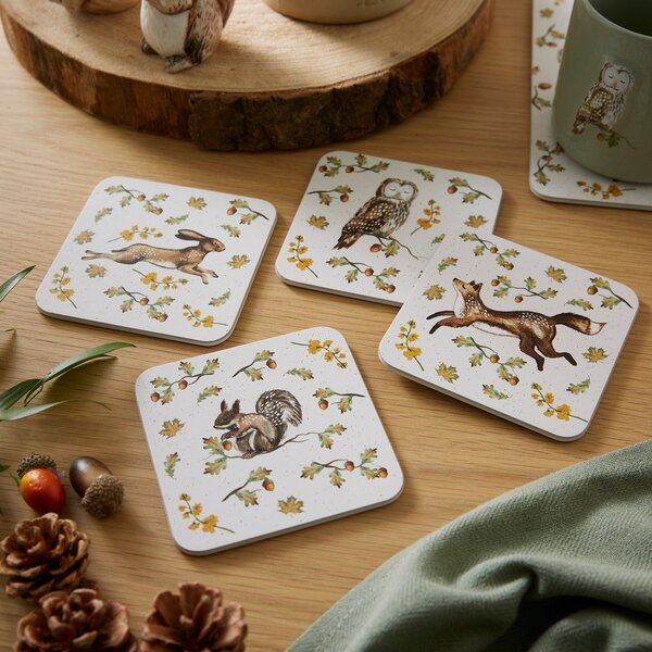 Taupe korkové podtácky v sadě 4 ks Forest Fable – Cooksmart ®