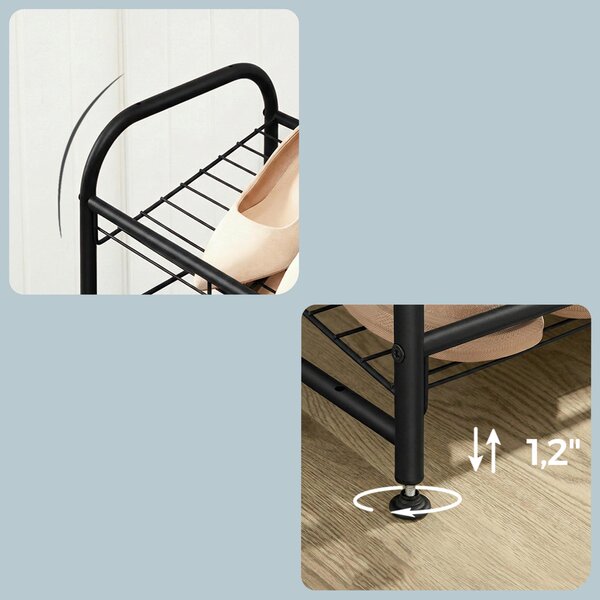REGÁL NA BOTY, černá, 68,5/65/27,5 cm Boxxx - Online Only šatny & botníky, Online Only