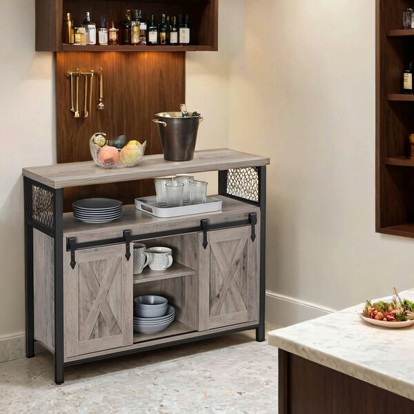 KOMODA, černá, šedavě hnědá, 100/80/33 cm Boxxx - Široké komody, Online Only
