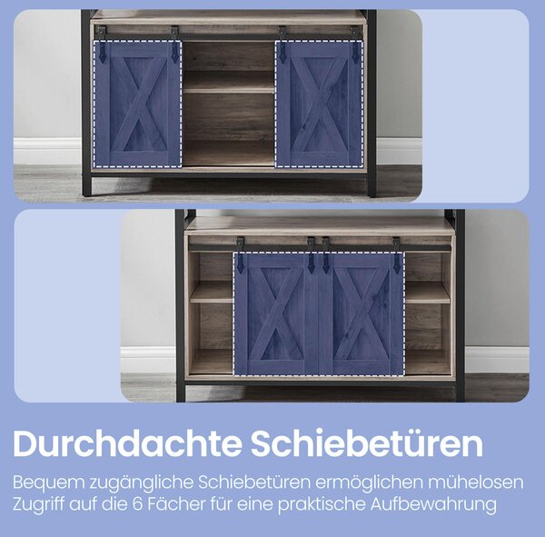 KOMODA, černá, šedavě hnědá, 100/80/33 cm Boxxx - Široké komody, Online Only