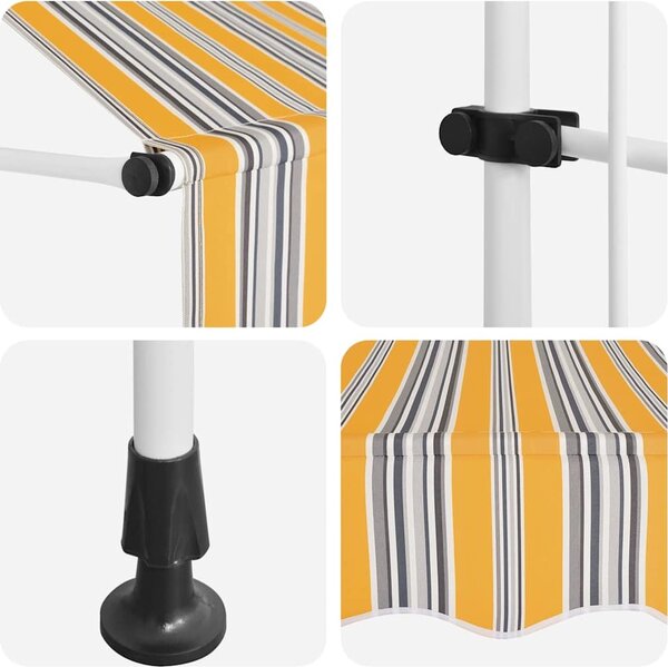 VidaXL Manuální zatahovací markýza 150 x 115 x 300 cm [145835] Barva: krémová