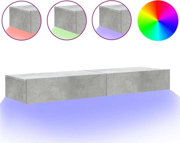 VidaXL TV skříňka s LED osvětlením 60 x 35 cm [842887] Barva: Černý dub
