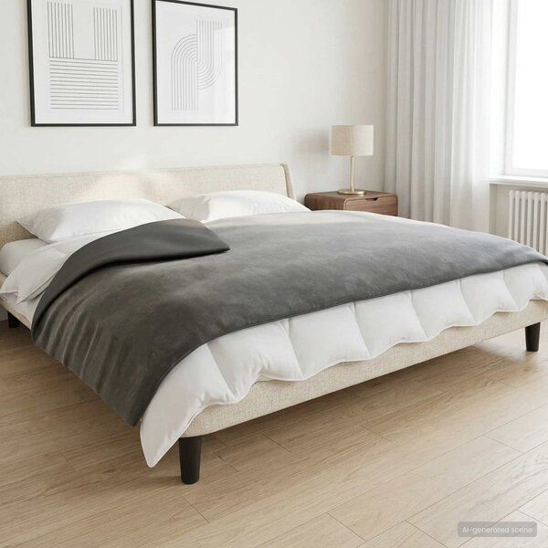 VidaXL Zátěžová deka 155 x 220 cm 7 kg 100% Bavlna 205T [350830] Barva: Šedá