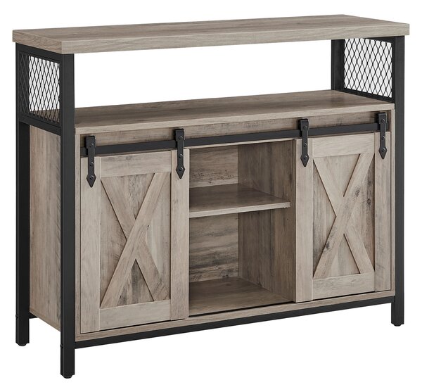 KOMODA, černá, šedavě hnědá, 100/80/33 cm Boxxx - Široké komody, Online Only