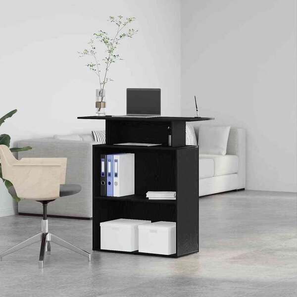 VidaXL Recepční stůl 100 x 40 x 104 cm, imitace dřeva [859055] Barva: Černá
