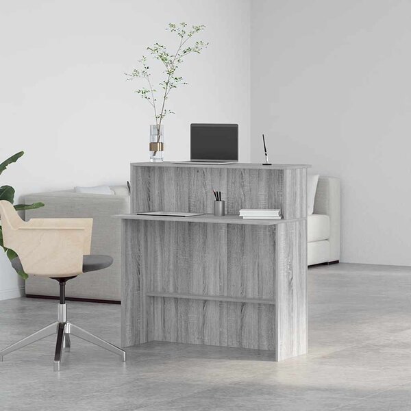 VidaXL Recepční stůl 100x50x103,5 cm, konstrukční dřevo [859029] Barva: Betonová šedá