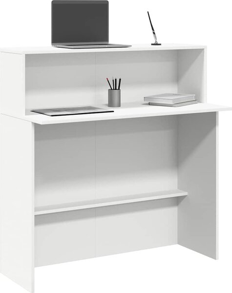 VidaXL Recepční stůl 100x50x103,5 cm, konstrukční dřevo [859029] Barva: Bílá