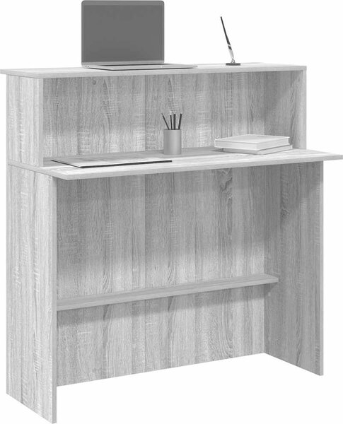 VidaXL Recepční stůl 100x50x103,5 cm, konstrukční dřevo [859029] Barva: Betonová šedá