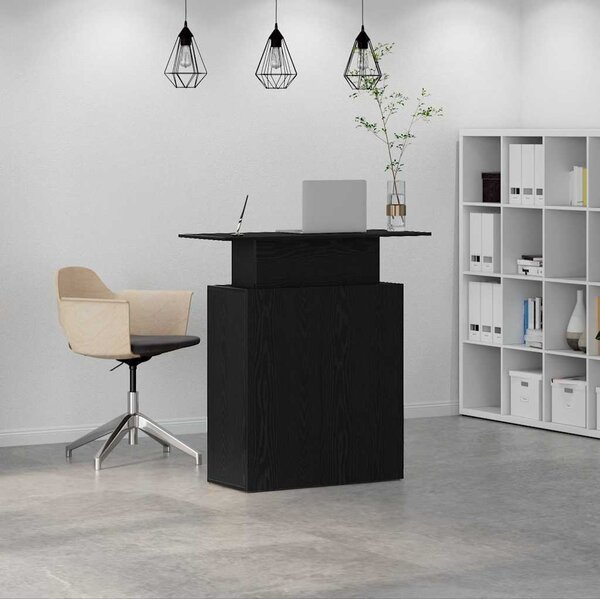 VidaXL Recepční stůl 100 x 40 x 104 cm, imitace dřeva [859055] Barva: Černá